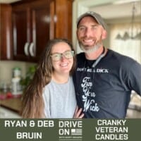 Ryan & Deb Bruin Cranky Veteran Candles Drive On Podcast