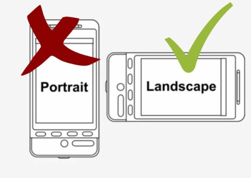 Portrait versus landscape orientation